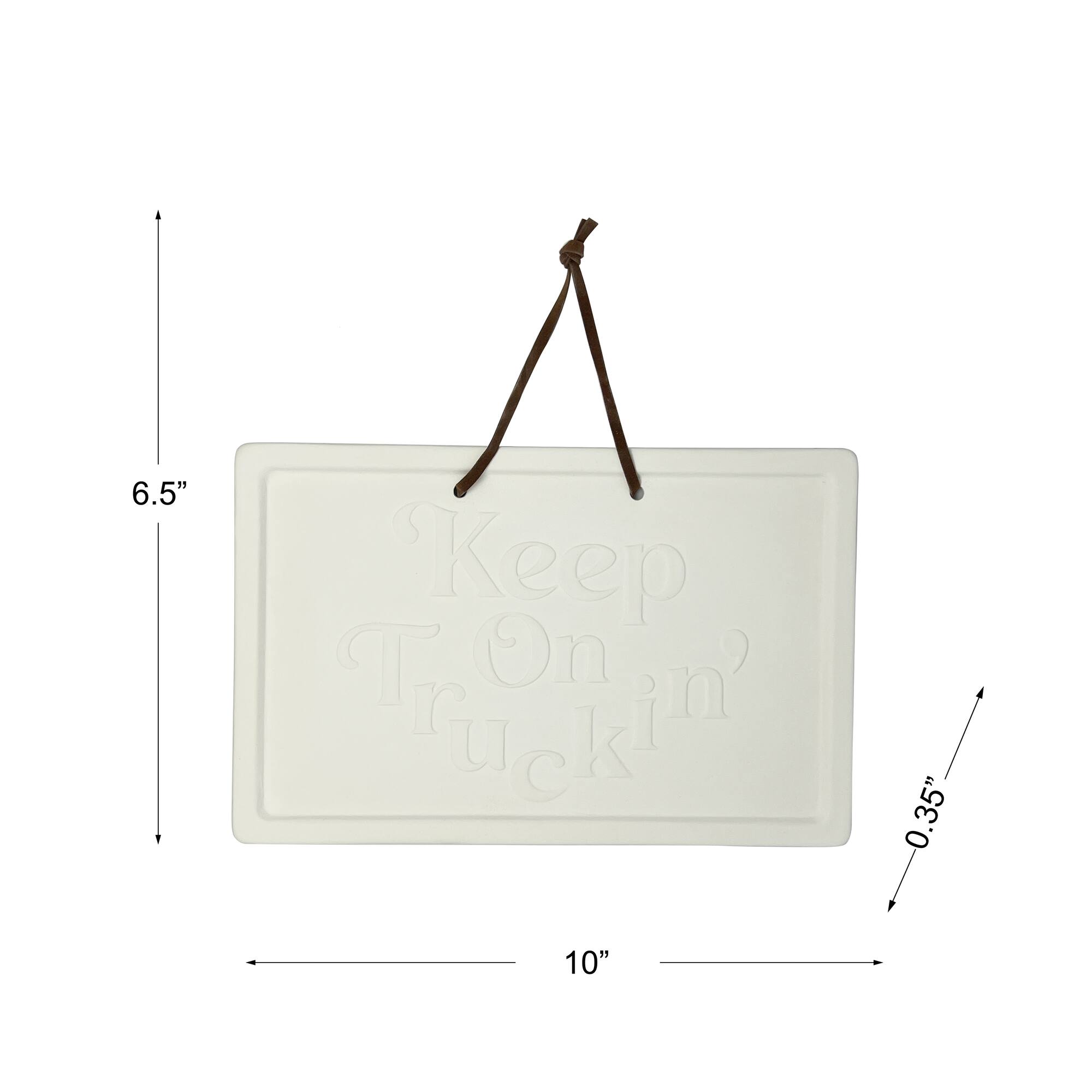 Jonathan Adler x Michaels 10" x 6.5" Keep on Truckin' DIY Ceramic Plaque